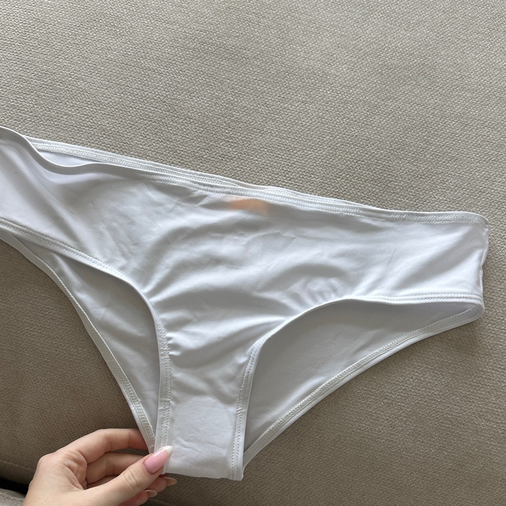 agua bendita swim white bottoms
